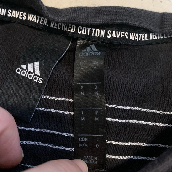 Adidas Black Recycled Cotton T-Shirt Size Medium - Picture 5 of 8